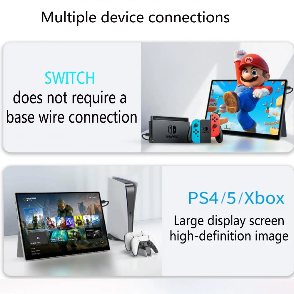 10.1/10.5Inch Portable Monitor HDMI-Compatible Laptop second screen Gaming Extended Display For Switch/PS4/Xbox/ZGYNK