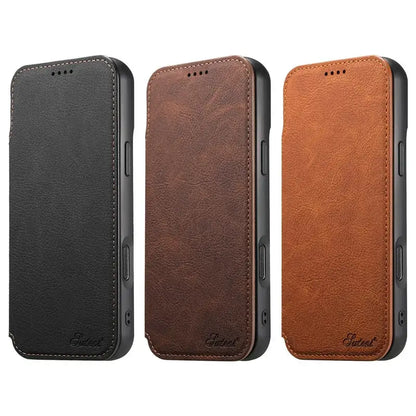 Retro Leather Wallet Flip