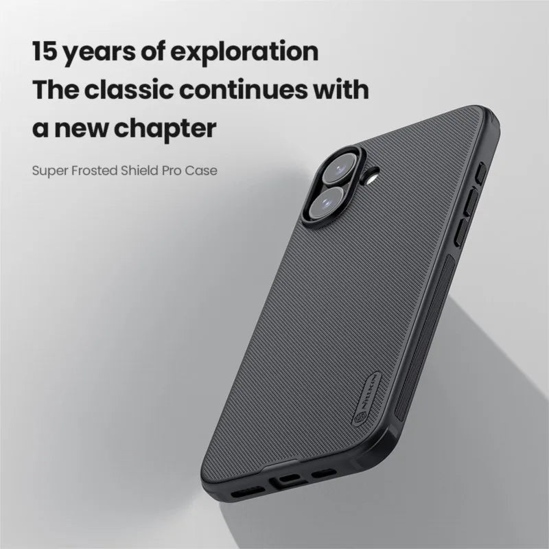 For iPhone 16 Case NILLKIN Fitted Case For iphone 16 High Quality Super Frosted Shield Case Matte PC Cover
