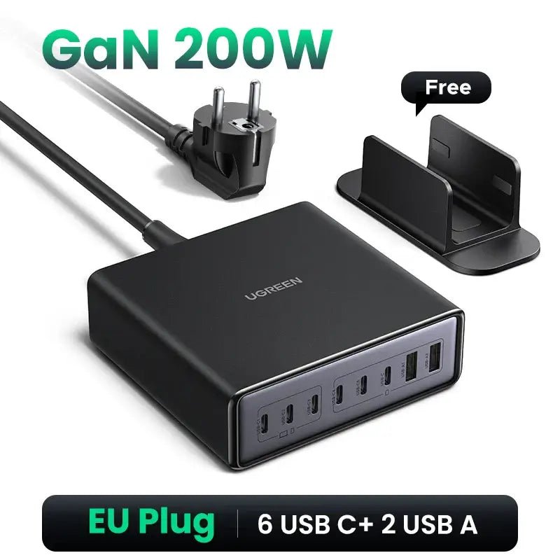 UGREEN 200W GaN Charger for Laptops and Devices – 8-in-1 