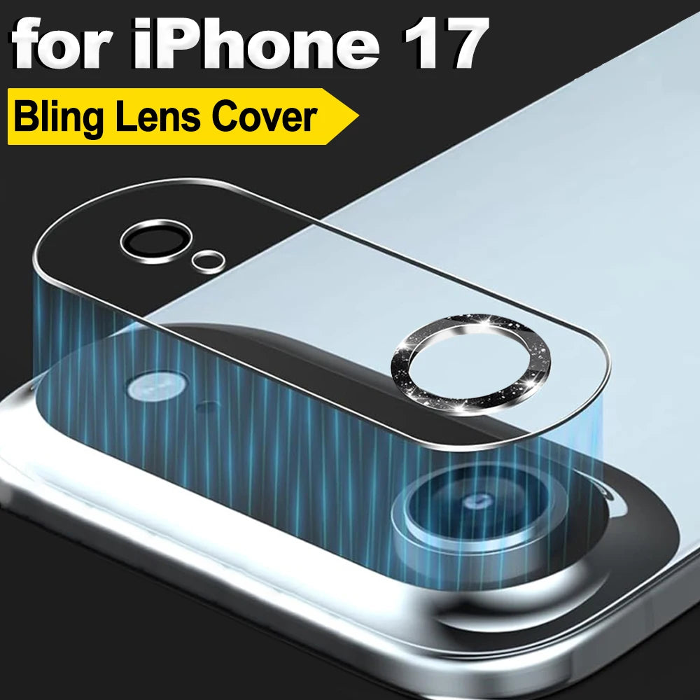 17Air Shining Camera Protectors Shatterproof Tempered Glass Lens Cover for IPhone 17/17 Pro/17 ProMax/17 Air HD Camera Films