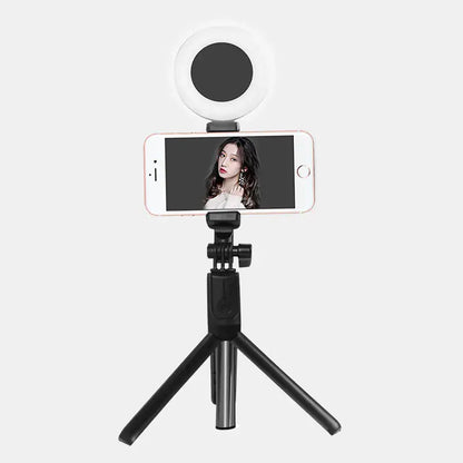 J861 Dual Light Bluetooth Selfie Stick with Tripod & LED Ring Light