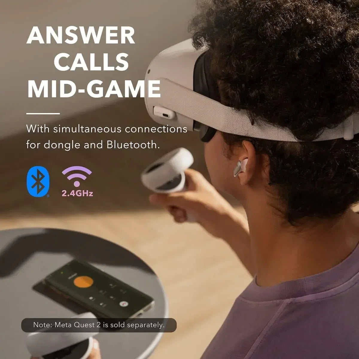 Soundcore VR P10 True Wireless Gaming Earbuds Anker Bluetooth Dual Connection Low Latency White Earphone