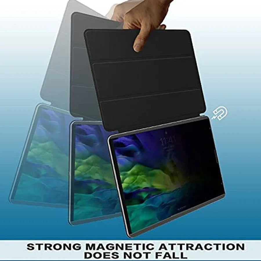 Anti-Glare Privacy Screen Protector for iPad 5 6 7 8 9 10th Generation Air 1 2 3 4 Pro 2024 M4 Mini Magnetic PET Paper-feel