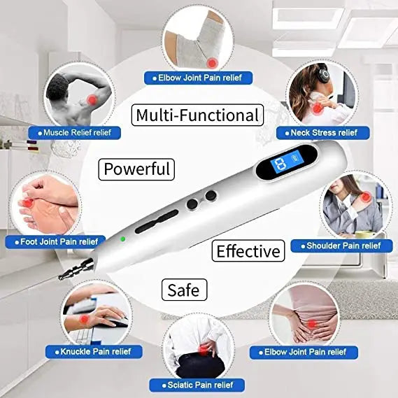 Electric Acupuncture Pen Handheld Acupressure Device Auto Find Points