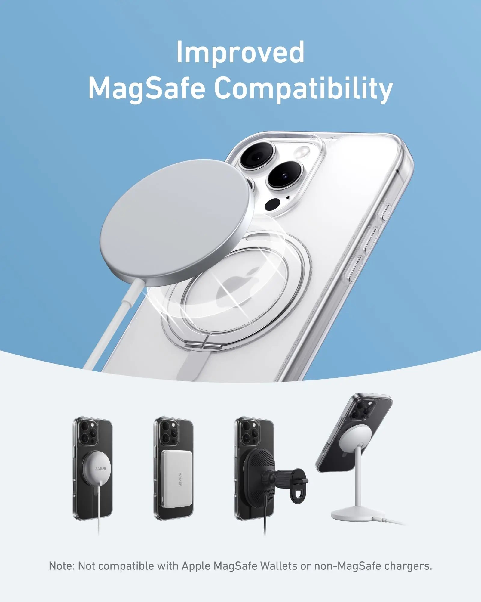 Anker Magnetic Bracket Phone Case Suitable for Apple 16/15/Pro/ Max Phone Case