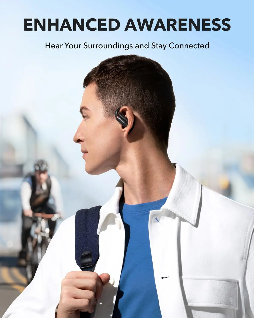 Soundcore by Anker V30i Open-Ear Headphones Bluetooth 5.3 App Control Clear Calls Wireless Earbuds Lightweight Design