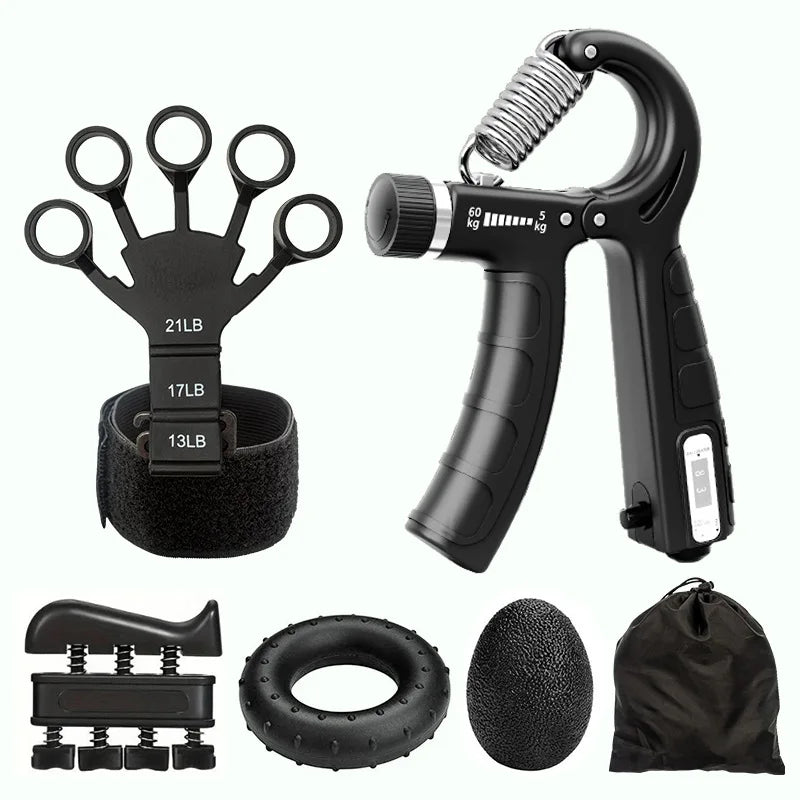 5 Pack Grip Strength Trainer Kit Hand Grip Strengthener for Muscle Building and Injury Recover hand rehabilitation training
