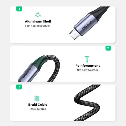UGREEN 240W USB C Gen2 Cable 10Gbps Techs Park