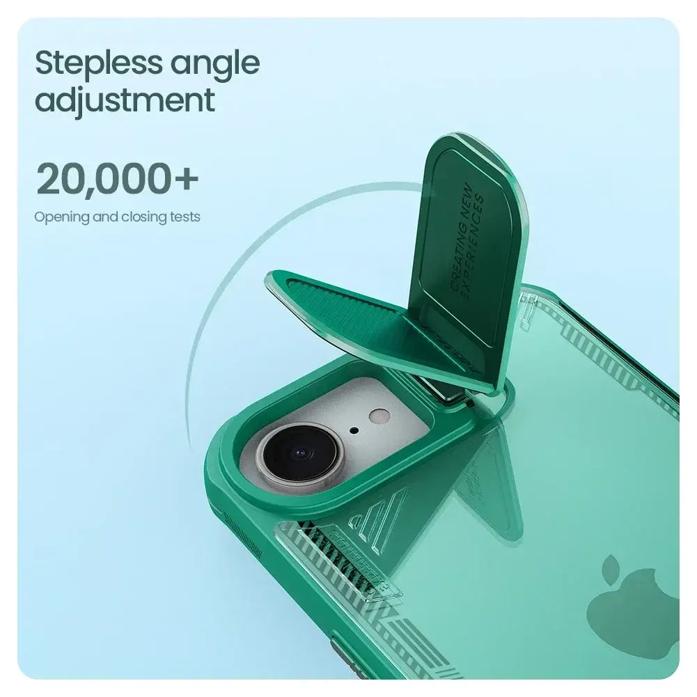 Coque NILLKIN pour iPhone 16e, modèle iceblade Prop Lens, ultra-fine, transparente, avec support de caméra et protection arrière.