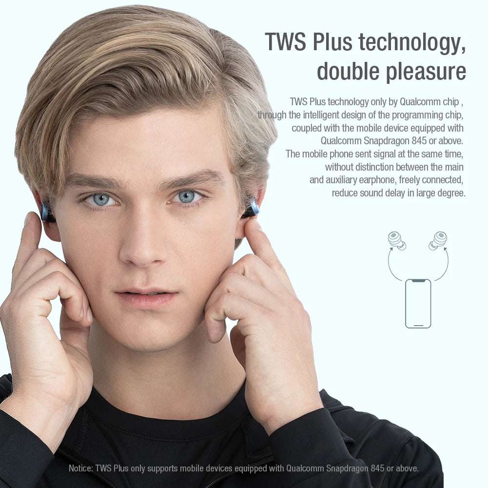 NILLKIN TW004 Wireless Headphones Bluetooth 5.0 Earphones TWS Earbuds With Mic CVC Noise Cancelling headset IPX5 Water Proof