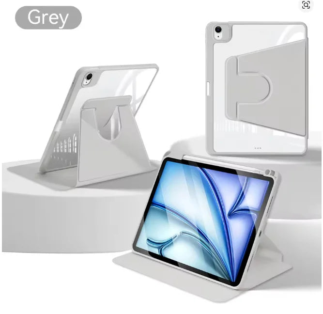 360° Rotation Cover for  iPad Air 11 M2 Air13 Pro 13 M4 Air5 Air4 iPad 10th 10.9in Mini 6 10.2inch Pro12.9 Shockproof Smart Case