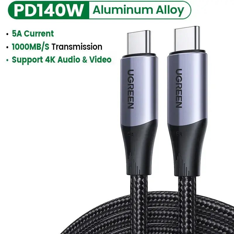 UGREEN 240W USB C Gen2 Cable front view Techs Park