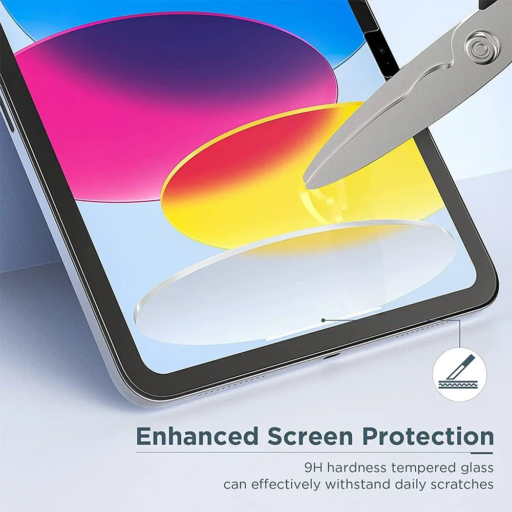 Tempered Glass For Ipad 10 9 9th 10th Generation Air 13 11 5 4 M2 Screen Protector Pro 11 12.9 M4 2024 10.2 10.9 Protective Film