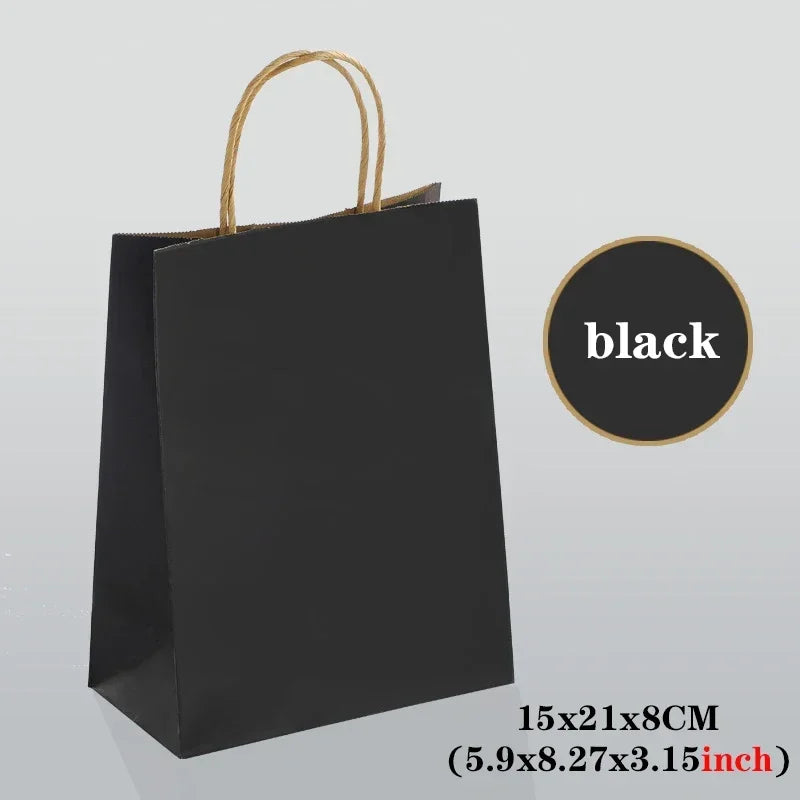10/30/50pcs Holiday Party Gift Bag with Handle Jewelry Shopping Bag Christmas Valentine's Day Marriage Gift Colored Paper Bag