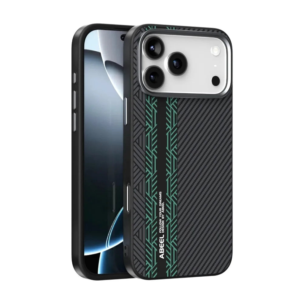 High Quality Carbon Fiber Texture Slim Case For iPhone 17 Air 17 Pro Max Wireless Charging Anti-drop Anti-Fingerprint Hard Cover