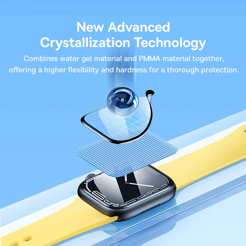 Tempered Glass Film for Apple Watch 3/4/5/6/7/SE/8/9 38MM 40MM 41MM 42MM 44MM 45MM Screen Full-coverage Protective Film