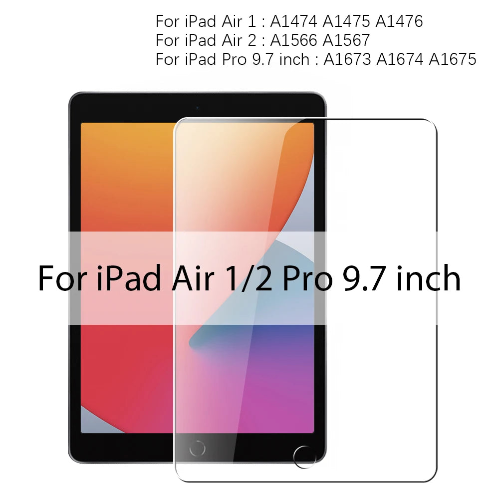 Tempered Glass For Ipad A16 M3 2025 10th Generation Screen Protector For Ipad Air 13 11 M4 Pro 12.9 Air 5 4 3 Mini 6 7 10.2 Film