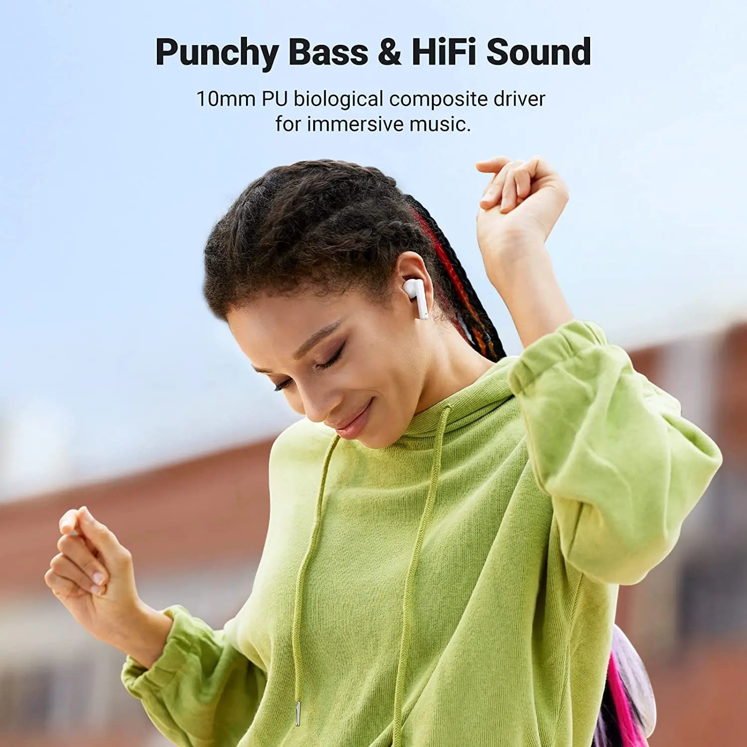 UGREEN HiTune T3 Active Noise Cancelling Wireless Earbuds Blue Tooth 5.2 AI-Enhanced Clear Calls Blue Tooth Earbuds