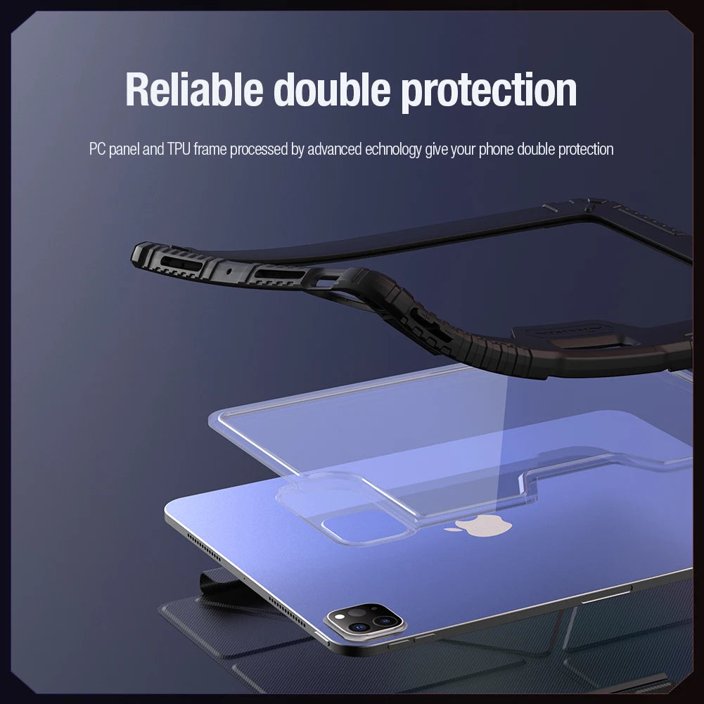 Nillkin for iPad Pro 13 inch Case for iPad Pro 11 2024 Cover for iPad Air 13 2025 Multi-angle Folding Lens Protection for Air 11