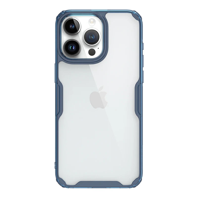 Nillkin For iPhone 15 Pro Max Case Nature Pro Transparent Clear TPU Frame Protection Cover For iPhone 15 /15 Plus Bumper