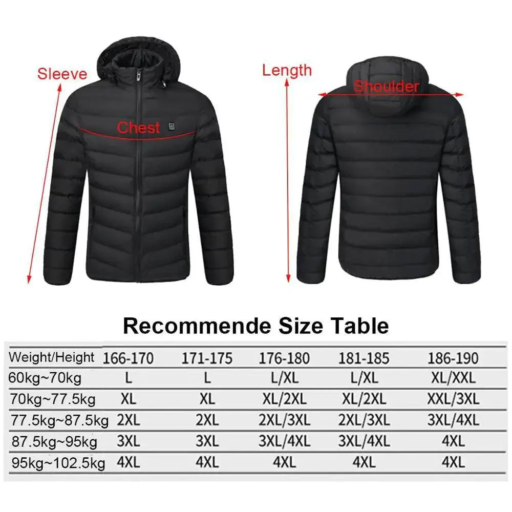 Smart Heating Vest – USB 9-Zone Heated Winter Wear