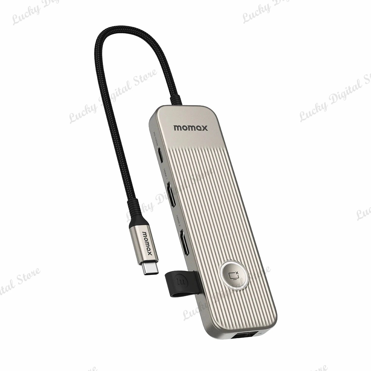 Momax 9 in 1 USB-C Hub Fast 10Gbps USB 3.2 Display Hub 100W Max PD-in for MacBook Pro iPad iPhone 15 Surface Pro Dell and More