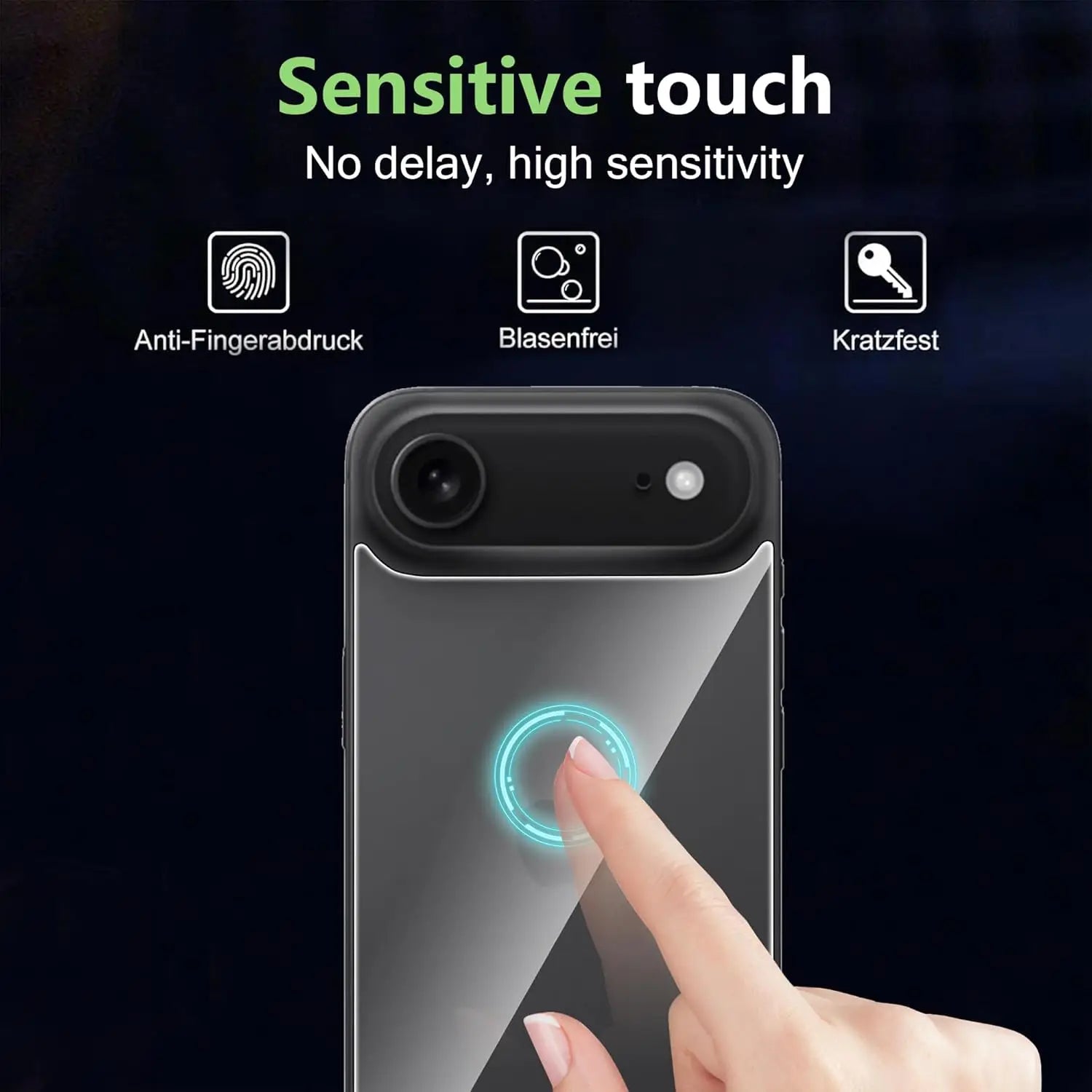 2+2Pack Tempered Glass Screen Protectors for IPhone 17Pro 16 15 14 ProMax Plus Back Films & Camera Lens Cover for IPhone 17Air