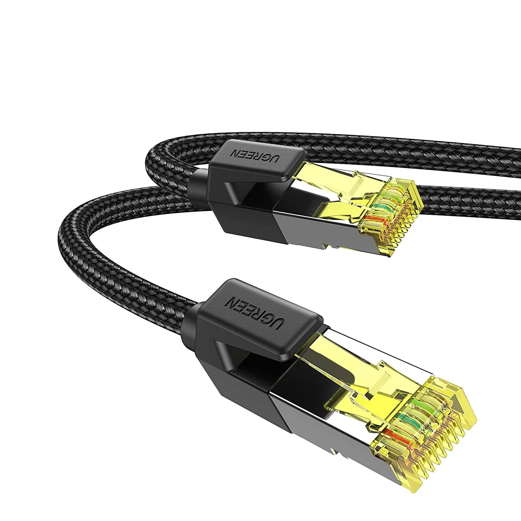 UGREEN Cat 7 Ethernet Cable 3.3FT High Speed Braided Internet Cord Cat7 RJ45 Shielded Indoor Heavy   LAN Network Cables