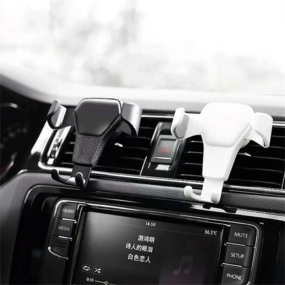 Car Air Vent Clip Mount Bracket Gravity Support Bracket Car Mobile Phone Holder For iPhone Xiaomi Samsung GPS Navigation Holder