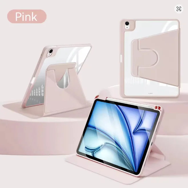 360° Rotation Cover for  iPad Air 11 M2 Air13 Pro 13 M4 Air5 Air4 iPad 10th 10.9in Mini 6 10.2inch Pro12.9 Shockproof Smart Case