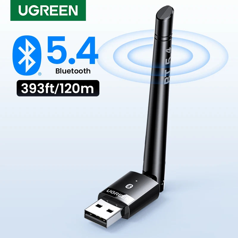 UGREEN USB Bluetooth 5.3 5.4 Adapter 120 M Dongle Wireless Receiver