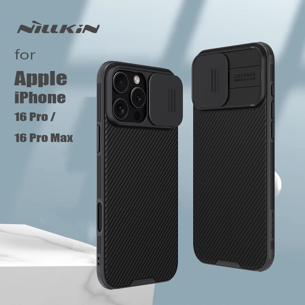 For iPhone 16 Pro Max / 16 Pro Nillkin Case Camshiled Pro Camera Slide Cover Protection Hard PC Back Cover