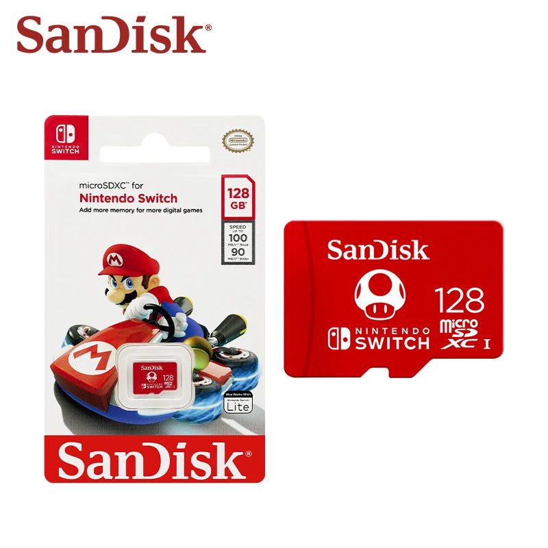 100% Original SanDisk Memory Card 128GB 256GB 512GB 1TB Read Speed Up To 100MB/s U3 UHS-I Micro SD Card For Nintendo Switch