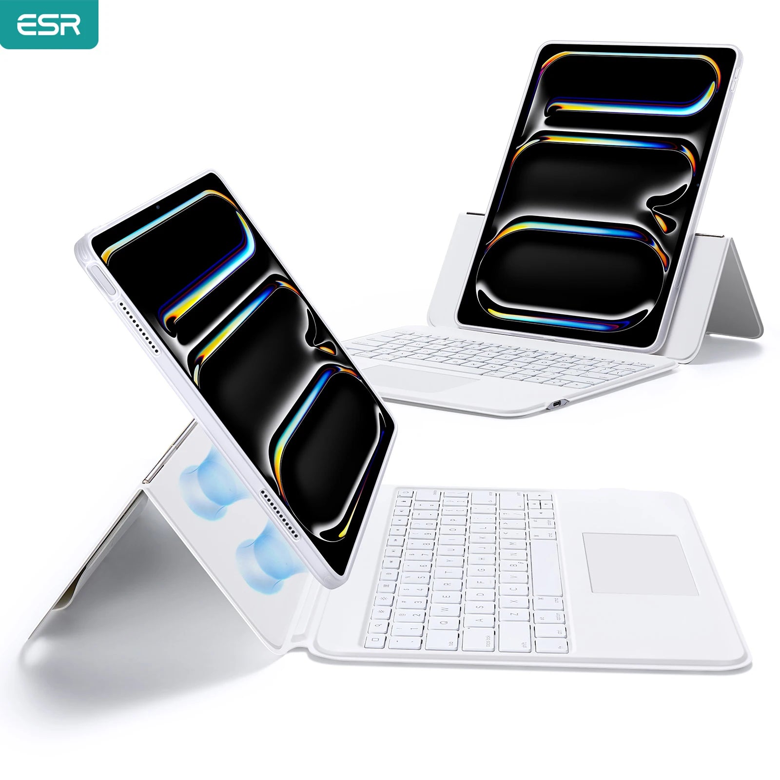 ESR Ascend for iPad 12.9  (2022/2021/2020/2018) Keyboard Case with Trackpad Magnetic  Fully Adjustable Portrait/Landscape Stand