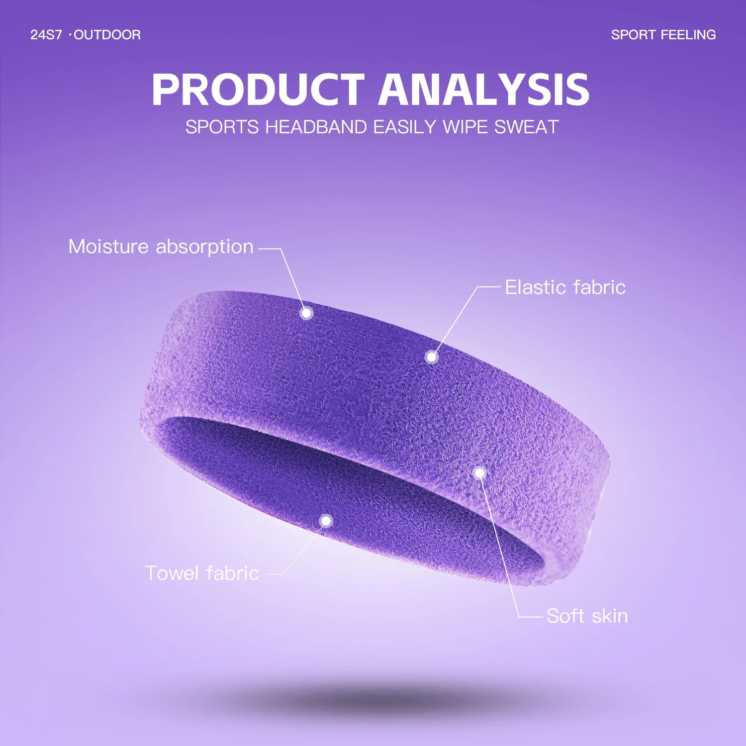 1 PC Towel cloth Headband Sweat Bandage Sport Head Hair Band Workout Tennis Fitness Jog Basketball Running Sweatband Women Men