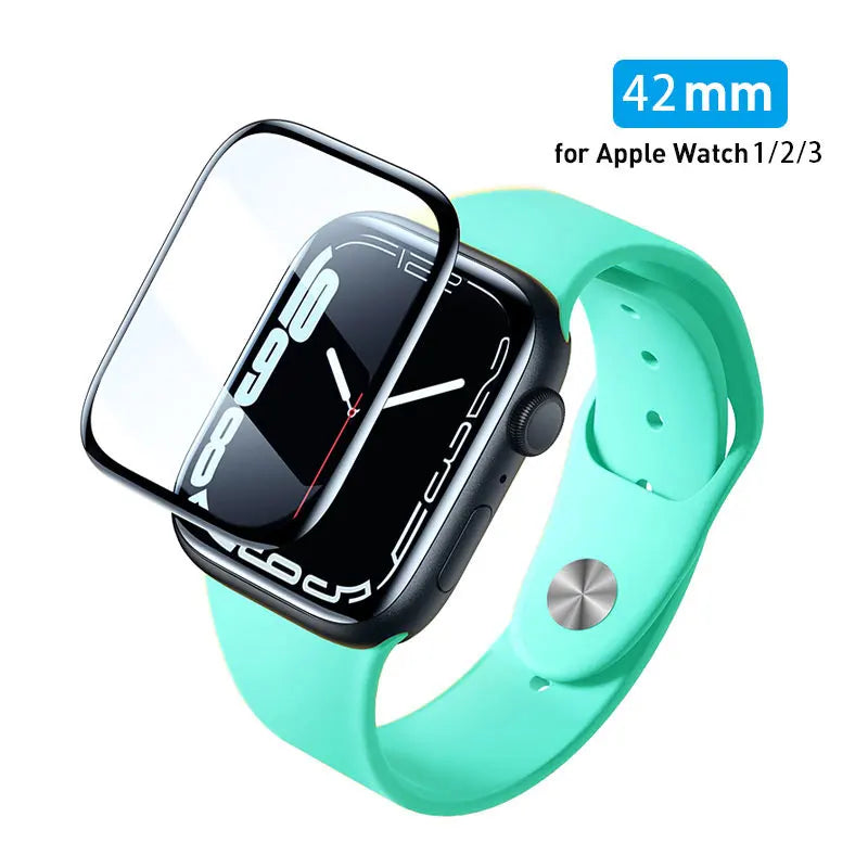 Tempered Glass Film for Apple Watch 3/4/5/6/7/SE/8/9 38MM 40MM 41MM 42MM 44MM 45MM Screen Full-coverage Protective Film