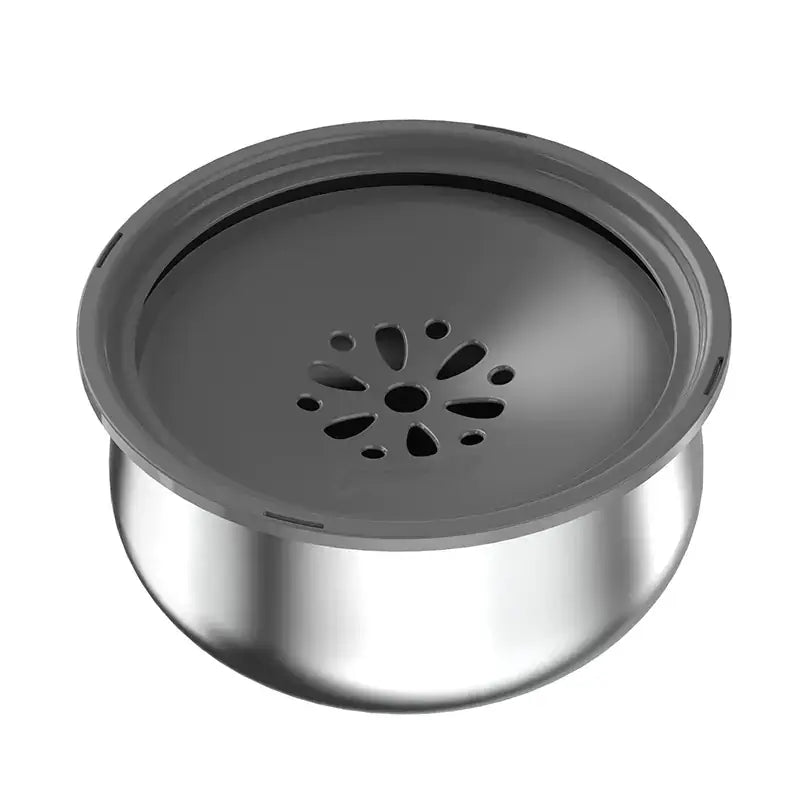 Stainless Steel Large Pet Water Bowl with Splash Guard