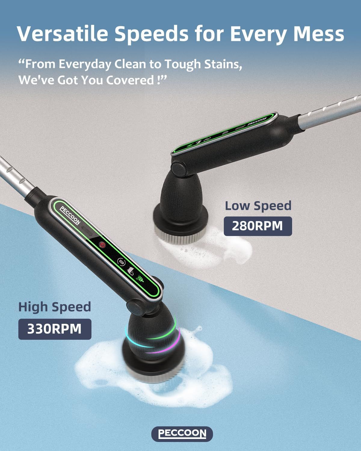 Electric Spin Scrubber, 2024 New Super Quiet Power Cleaning Brush for