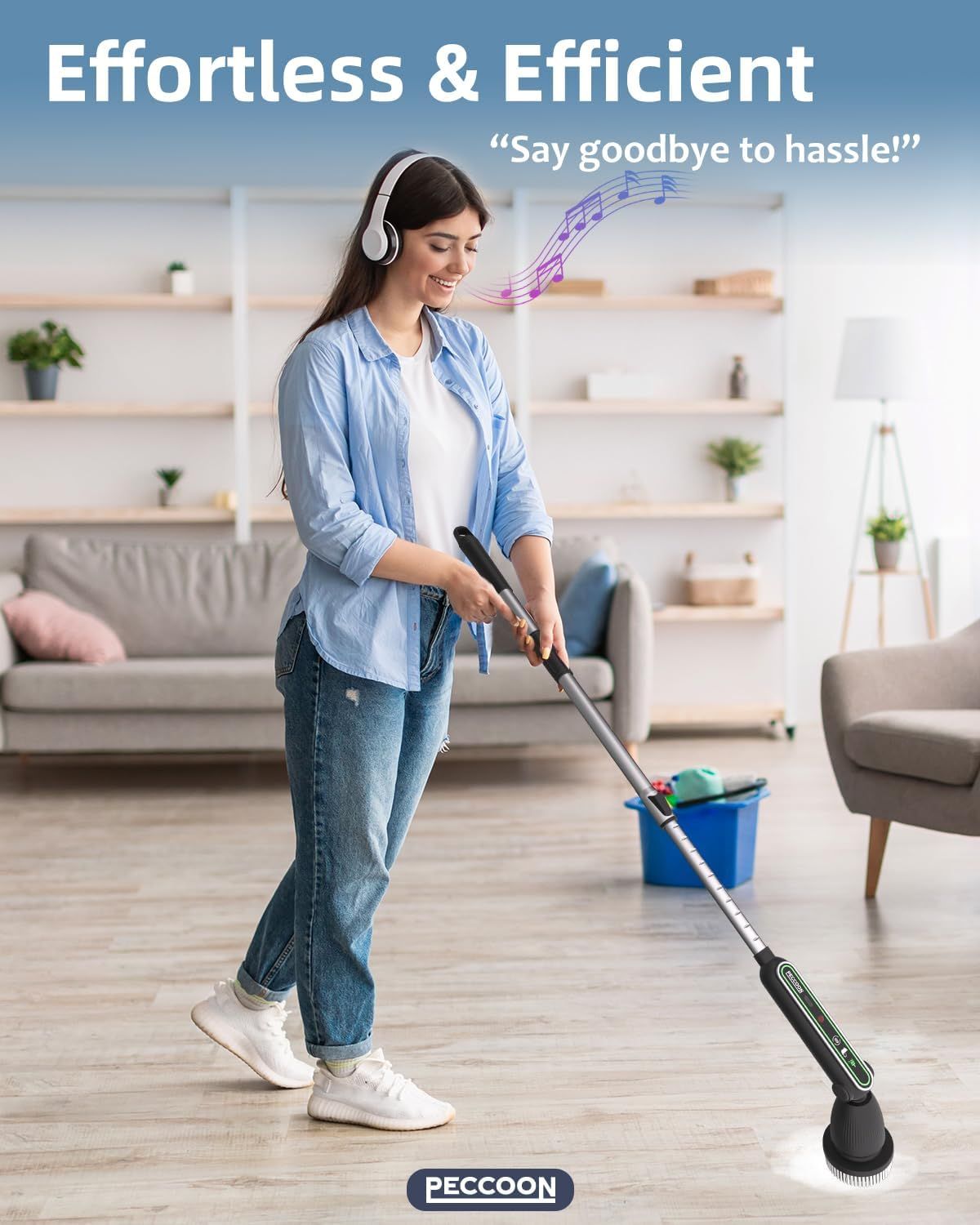 Electric Spin Scrubber, 2024 New Super Quiet Power Cleaning Brush for