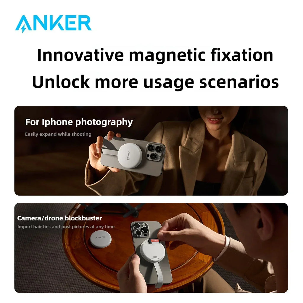 Anker MagGo SD Card Reader Portable Card Readerfor SD&TF Card for IPhone Android Serie Dual Read Flash Memory Transmission