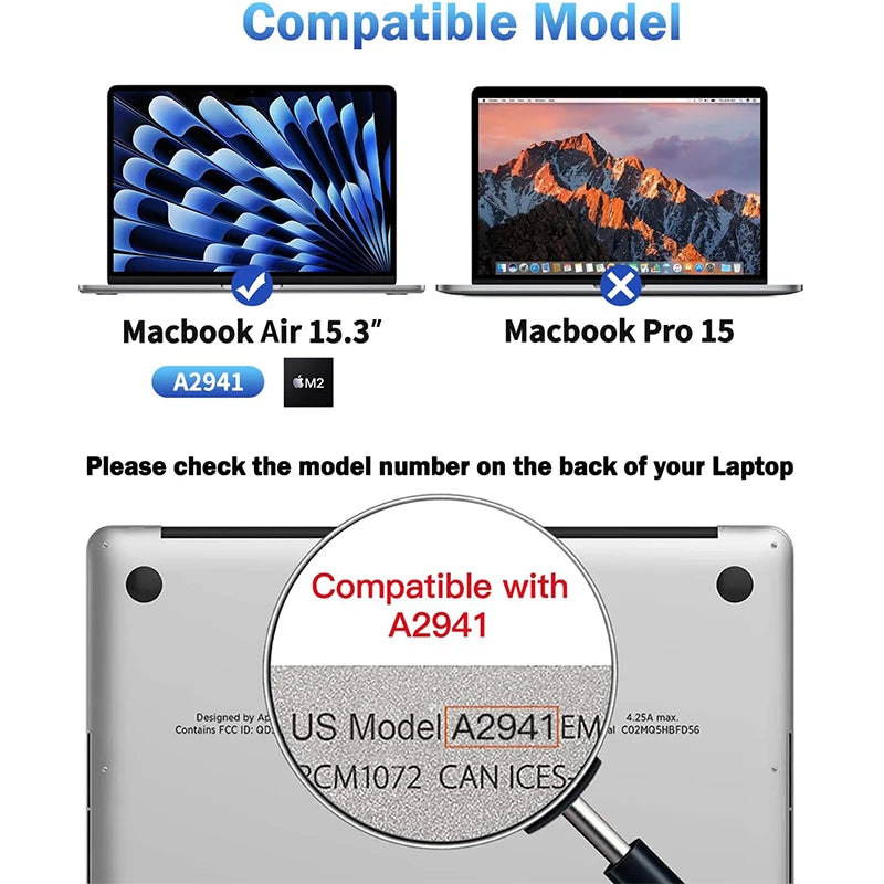 9H Tempered Glass Screen Protector For Apple MacBook Air 15.3 Inch 2023 Model A2941 Anti Scratch HD Clear Protective Film