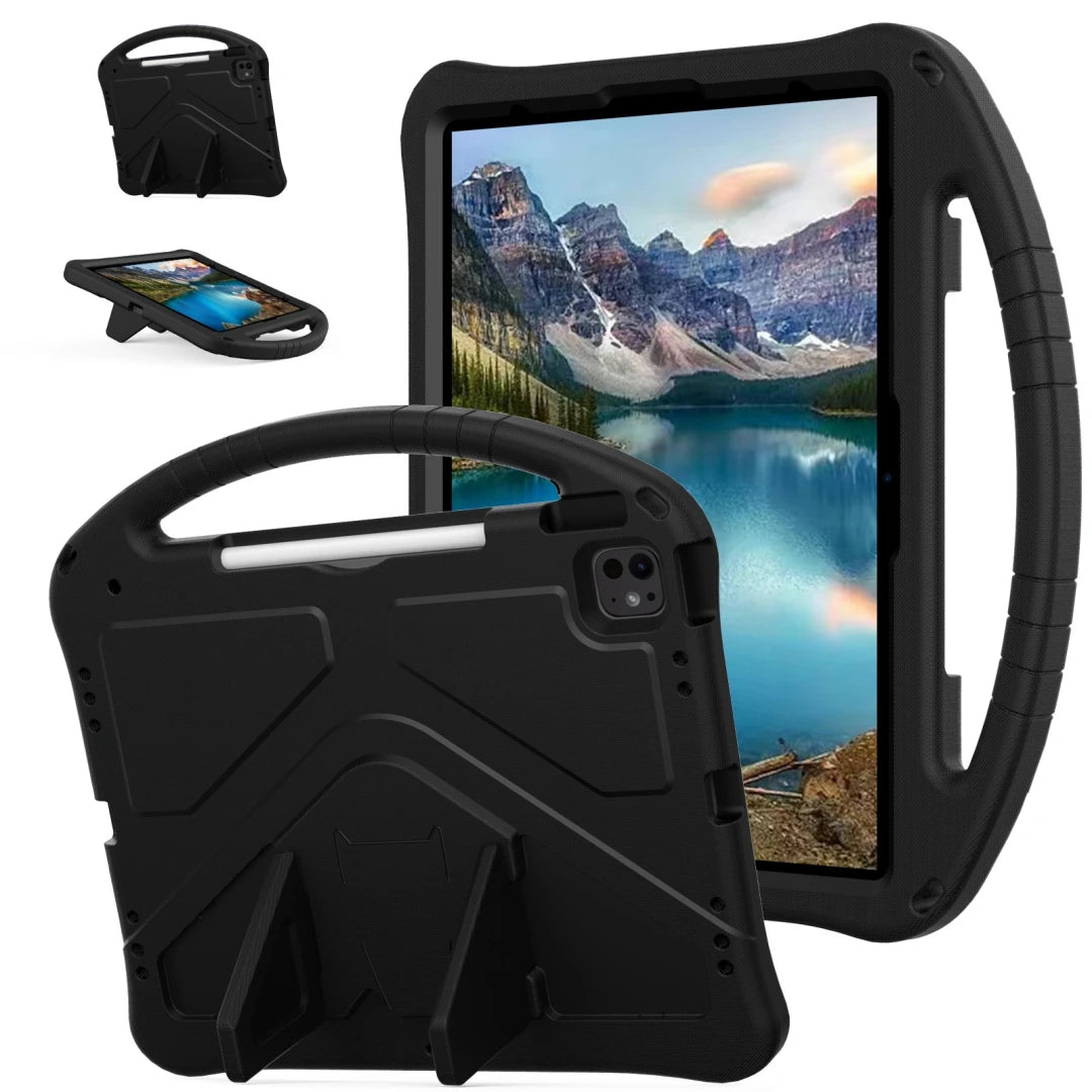 Kids EVA Case for iPad Air 13 Pro 13 2024 Pro 12.9 inch Funda Stand Shockproof Kid-Proof Handle Stand Protective Tablet Cover