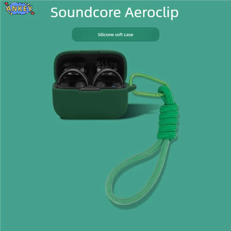 for Anker Soundcore AeroClip Protective Silicone Cute Cartoon Covers Wireless Earbuds Shell TWS Headphone Portable