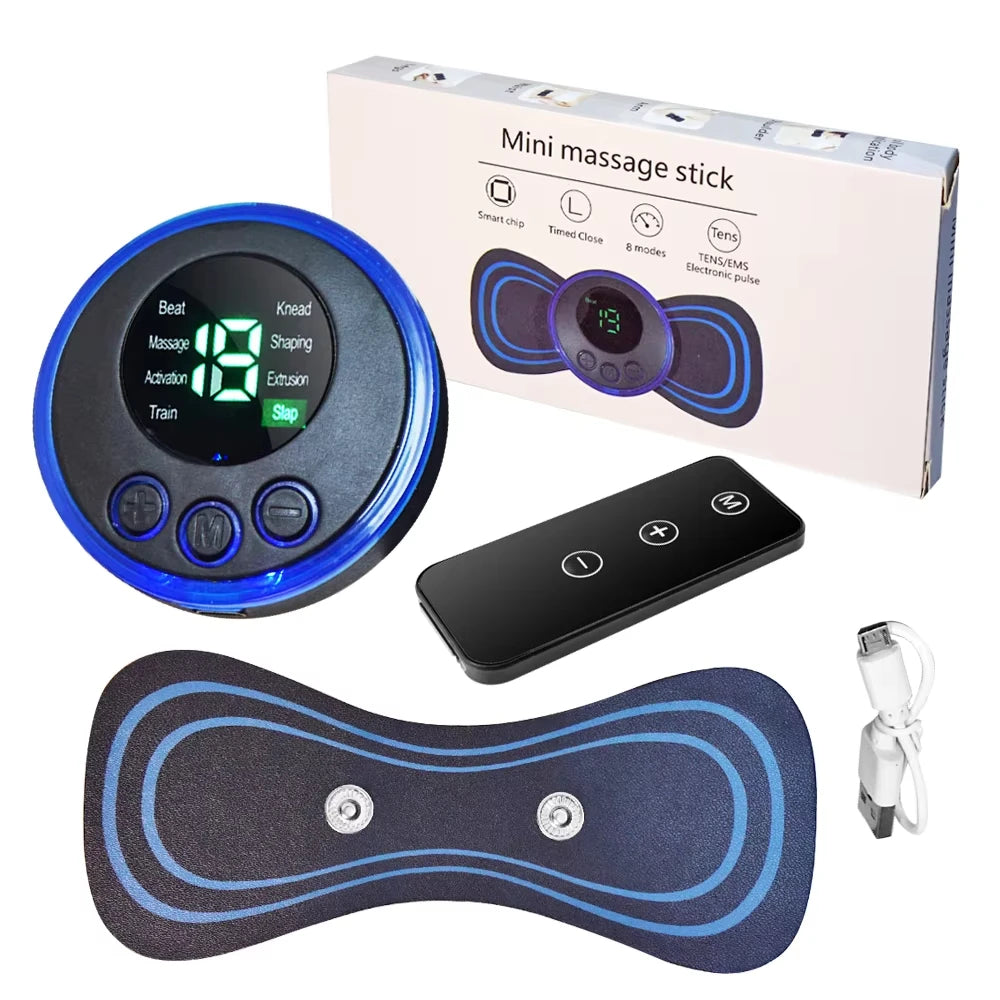 mini patch neck massager Portable intelligent electric back and shoulder massager with cushion and remote control