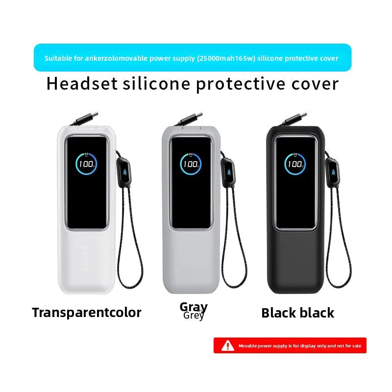 For Anker 165W - Shock - Absorbing Silicone Case Portable Carrying Pouch For Zolo Energy Pod Mobile Power