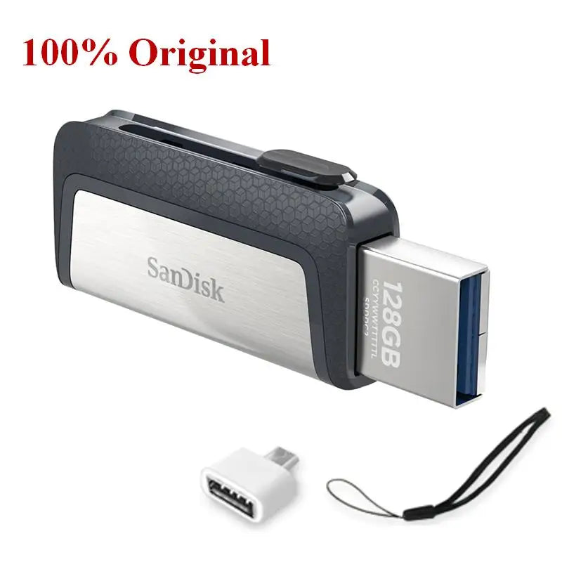 SanDisk usb Flash Drive 64GB 32GB Pen Drive 256GB 150M/S 128GB SDDDC2 Extreme high speed Type-C USB 3.1 Dual OTG USB  Pen Drives