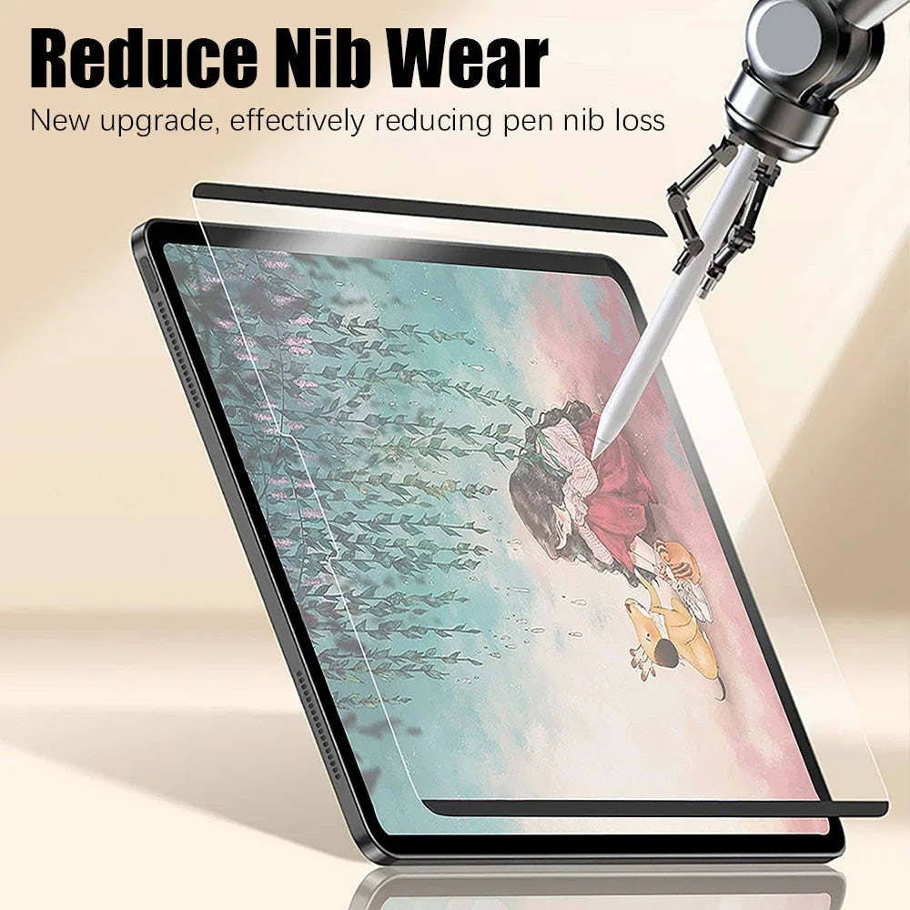Magnetic Like Paper Film For Ipad Pro 13 M4 12.9 A16 10 9 10th 9th Generation Screen Protector Air 11 M3 M2 5 4 3 2 Mini 7 6 A17