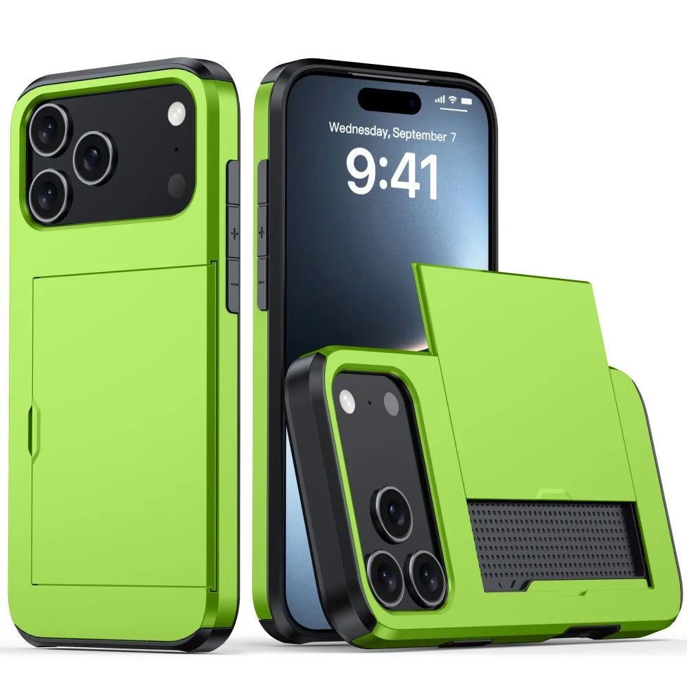 Wallet Slide Cover Card Slot Phone Cover For iPhone 17 Pro Max 17 Air 17Pro Max Case Luxury Business Style Shockproof Funda Capa
