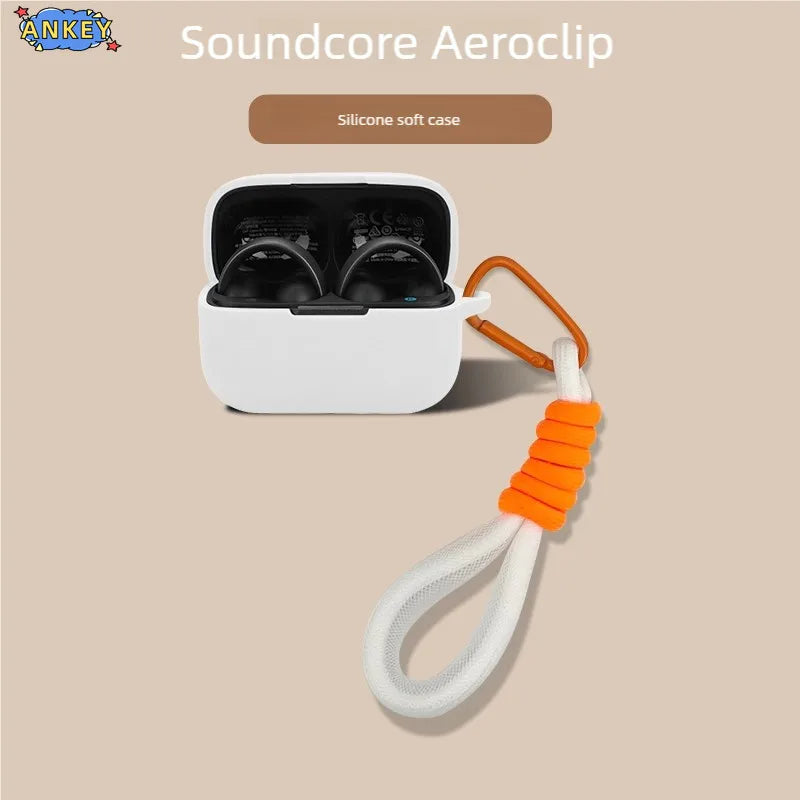 for Anker Soundcore AeroClip Protective Silicone Cute Cartoon Covers Wireless Earbuds Shell TWS Headphone Portable